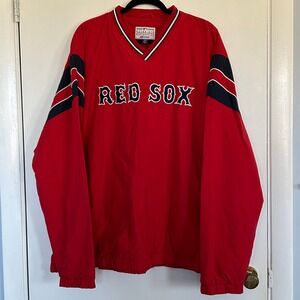 MLB Genuine Merchandise Boston Red Sox Embroidered Windbreaker Red Logo‎ Sz XXL